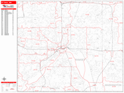St. Paul  Wall Map Red Line Style